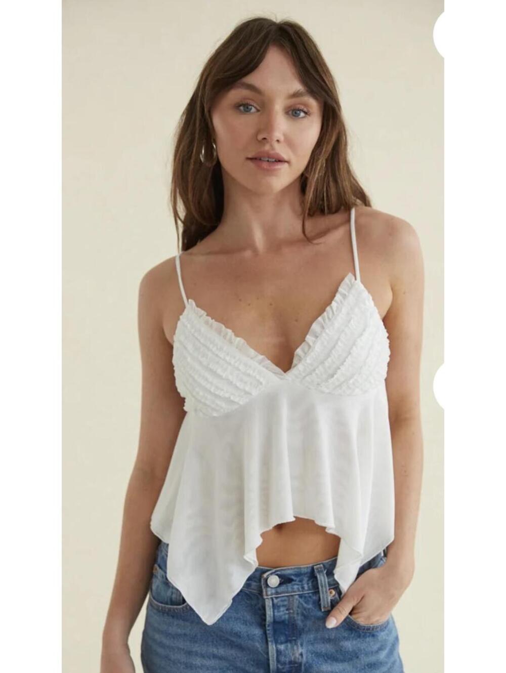 NWT white lacy top